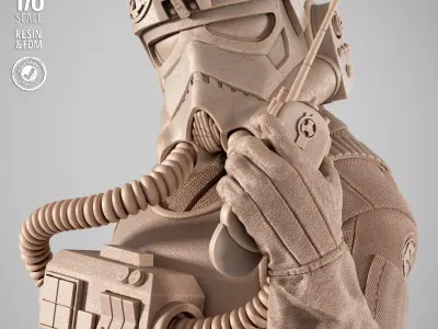 STAR WARS Elite Tie Fighter Sculpture 3D print model