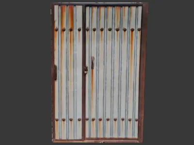 Rusty Metal Gate Scan Low-poly 3D model purchase