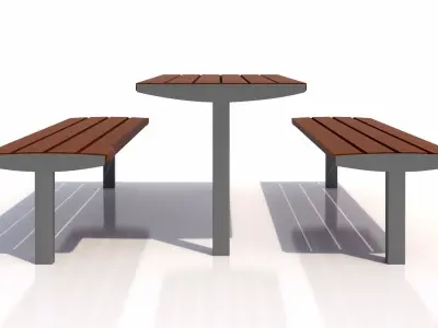 MMCite Vera Solo Bench and Table 3D model