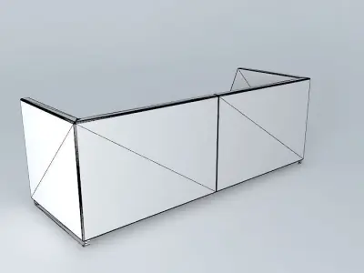 Modern green light sofa Free 3D model