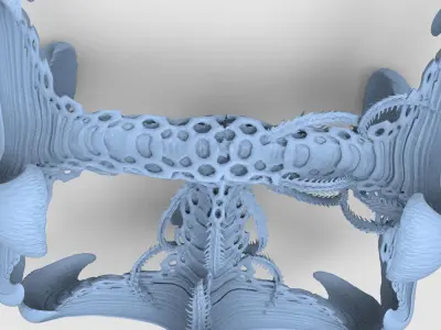 Alien Spine vertebrae stone 6 3D model