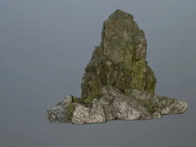rock gate Low-poly 3D model