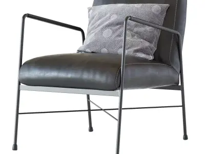 Derry Genuine Leather Armchair 3D model