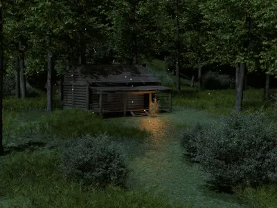 Hut Old Free low-poly 3D model