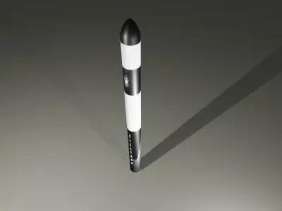 Electron Rocket Low-poly 3D model