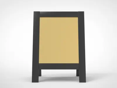 Street Stand Mockup Bar or restaurant welcome easel 3D model