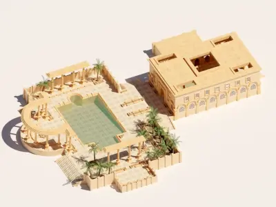 ancient bath 3D model