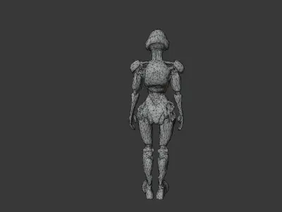 cyber woman 3D model