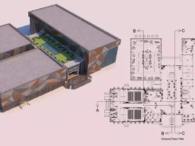 0032 - Art Center - 2021 - 01 - Design 01 - 2D Plans - 3D Files 3D model