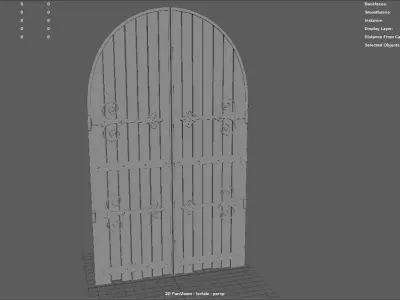 Medieval Fantasy Door 3D model