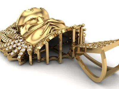 Lion pendant 3D print model 3D print model