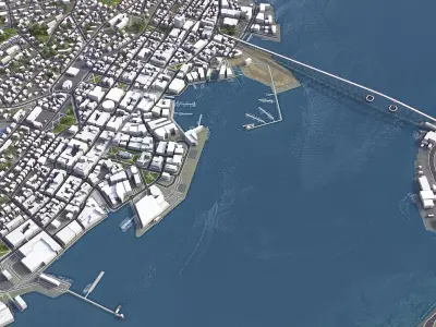 Tromso Low-poly 3D model