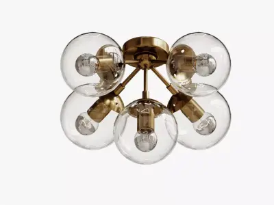 CEILING LIGHT MODO 5 BRASS COLOR DESIGNED 3D model