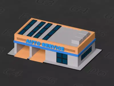 Low Poly City Assets Low-poly 3D model