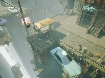 cyberpunk - High City Low-poly 3D model