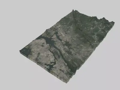 Newark City Low-poly 3D model