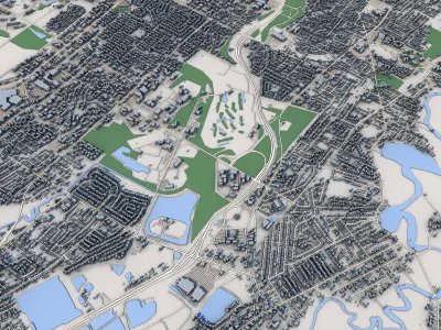 Savannah City Georgia 3D model