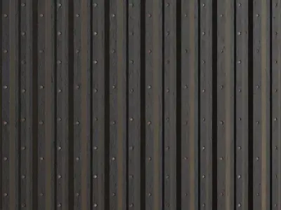 Dark Industrial Steel Container Straps PBR Seamless Texture