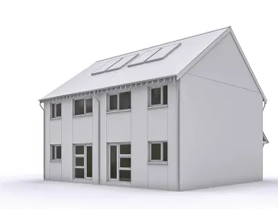 Townhouse 08 Low-poly 3D model purchase