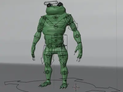 frog-man summer and normal versions 3D Model Pack