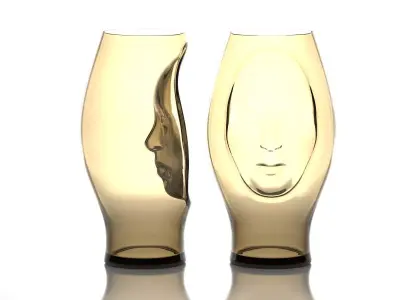 M three glass vases 3D model