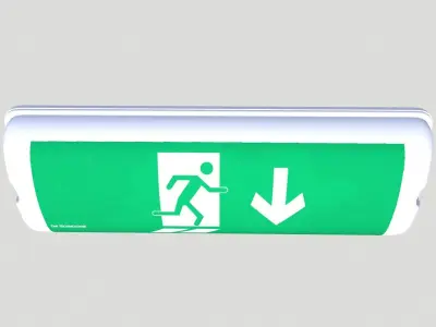 Emergency Escape Light Low-poly 3D model