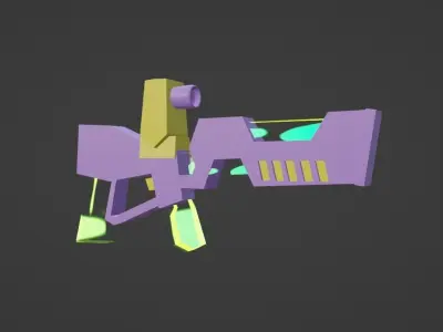 Sci-Fi Gun 3D Low-poly 3D model