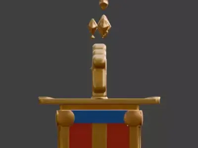 High-Quality 3D Cartoon New Year Wish Box Free low-poly 3D model