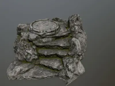 Ladder Ruin Low-poly 3D model order