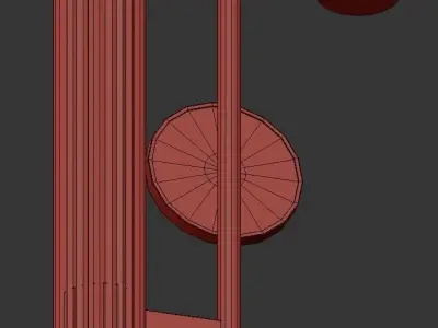 PASTIS 5 four - light wall sconce in brass and glass 3D model