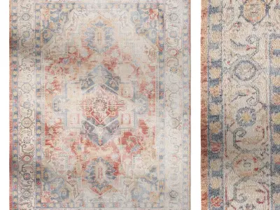 Viscose Rug Haven Red By Benuta 3D model