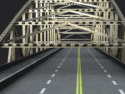 Senator George Sellar Bridge Low-poly 3D model