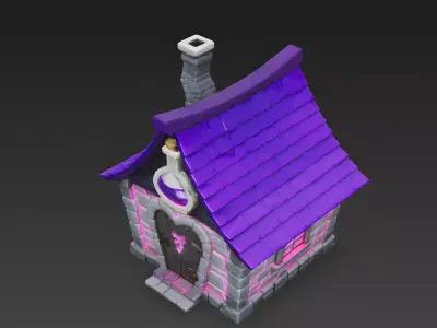 The Alchemists Attic Potion Laboratory 3D Model Low-poly 3D model