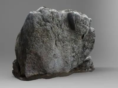ROCK3 HIGH AND LOW POLY 8K Low-poly 3D model