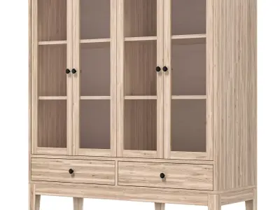IKEA - IDANAS IDANES Double glass cabinet with door 3D model