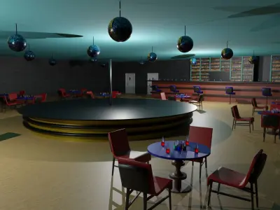Night Club Low-poly 3D model