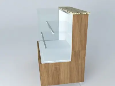 Kit805B Desk Exhibitor Dry Straight 2 doors by Alex Marques Free 3D model