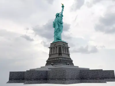 Statue of Liberty Low-poly 3D model