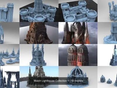Watch Lighthouse Collection 1 3D Model Pack