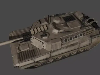 KB05 Heavy armored Sc-Fi Tank Low-poly 3D model