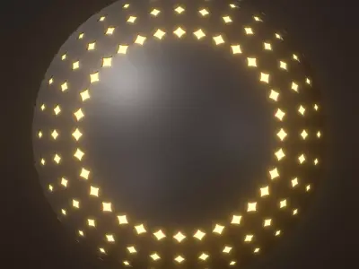Glowing parametric ball 25O28 3D model
