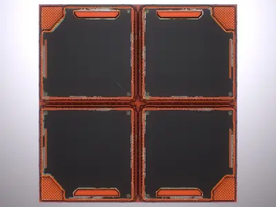 PBR Sci-Fi Spaceship Texture 59 Low-poly 3D model