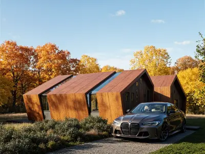  Tiny House 3D Model Modern Architecture IFC SKP OBJ FBX GLB 3D model