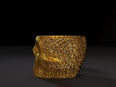 Skull planter organizer 3D print model