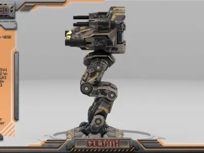 Goliath BattleMech Low-poly 3D model