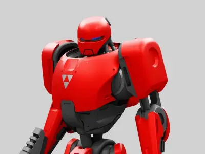 BATTLE DROID ARES RIGGED 3D model