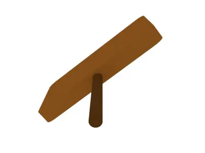 Sign with Shapes Low-poly 3D model