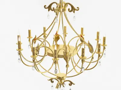 Classic bronze chandelier 0013 3D model