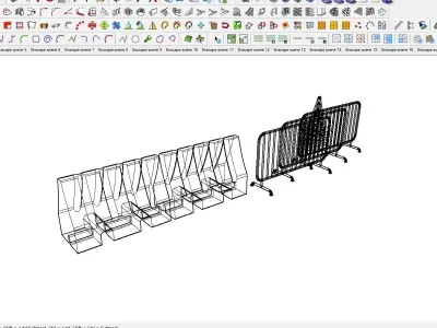 BARRIERS barricade Low-poly 3D model