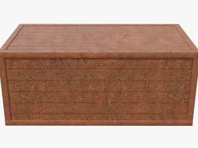 Crate wooden box 3D model